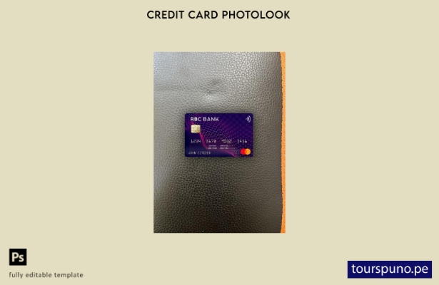 listo para imprimir plantilla frontal de aspecto fotográfico de Mastercard de RB